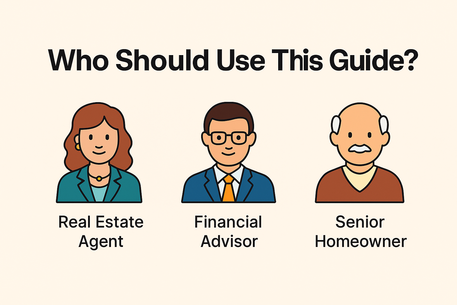 Icons of agent, advisor, homeowner
