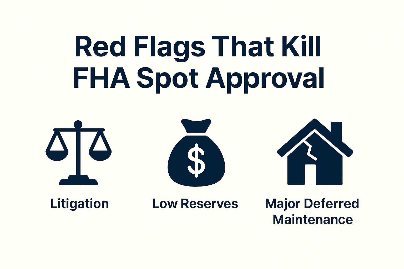 Litigation and low reserves red-flag infographic
