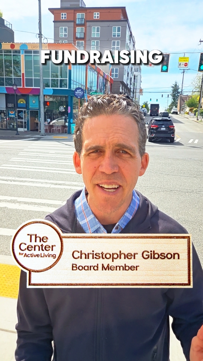Chris Gibson, Board Treasurer for The Center for Active Living, supporting aging in place West Seattle through the nonprofit's annual fundraising campaign